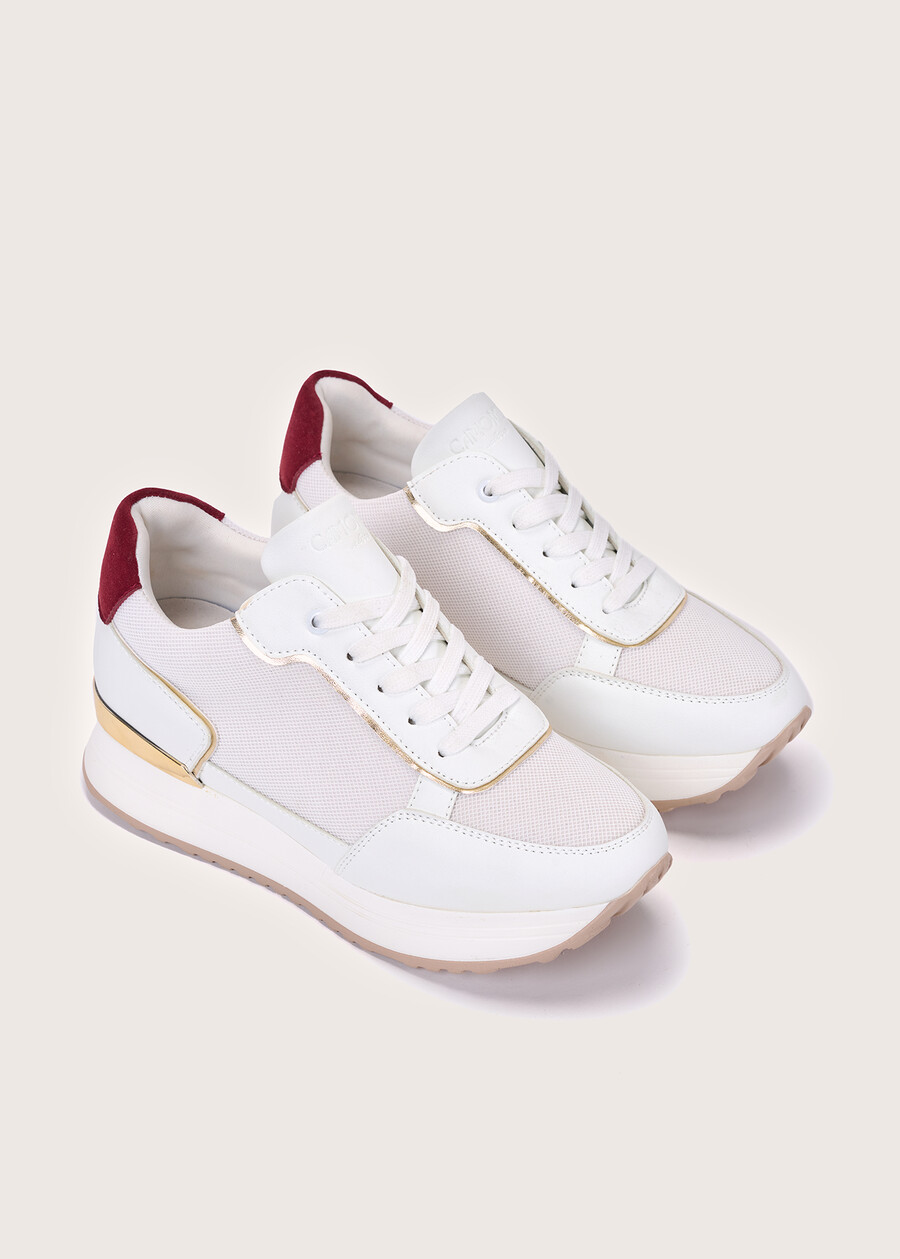 Sherly eco-suede sneakers BIANCOBLUE OLTREMARE  Woman , image number 1