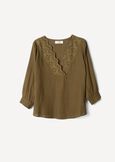 Blusa Blues in viscosa e lino
 BEIGE DOESKIN VERDE ALGA Donna immagine n. 5
