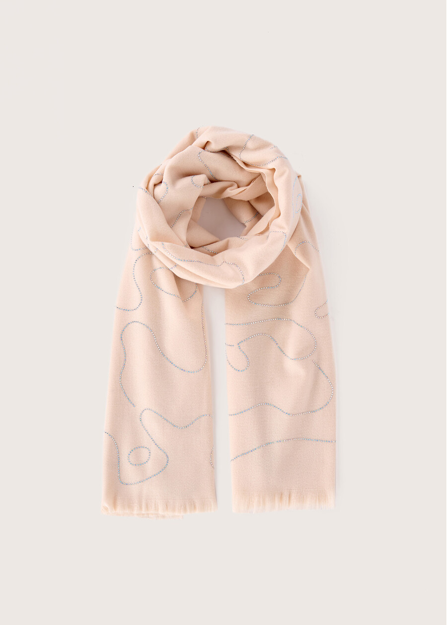 Sarah scarf with strass BEIGE LANANERO Woman , image number 1