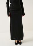 Gonna Goldys lunga in jersey lurex NERO Donna immagine n. 2