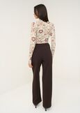Giorgia pleated-texture trousers ROSSO BORDEAUXMARRONE Woman image number 5