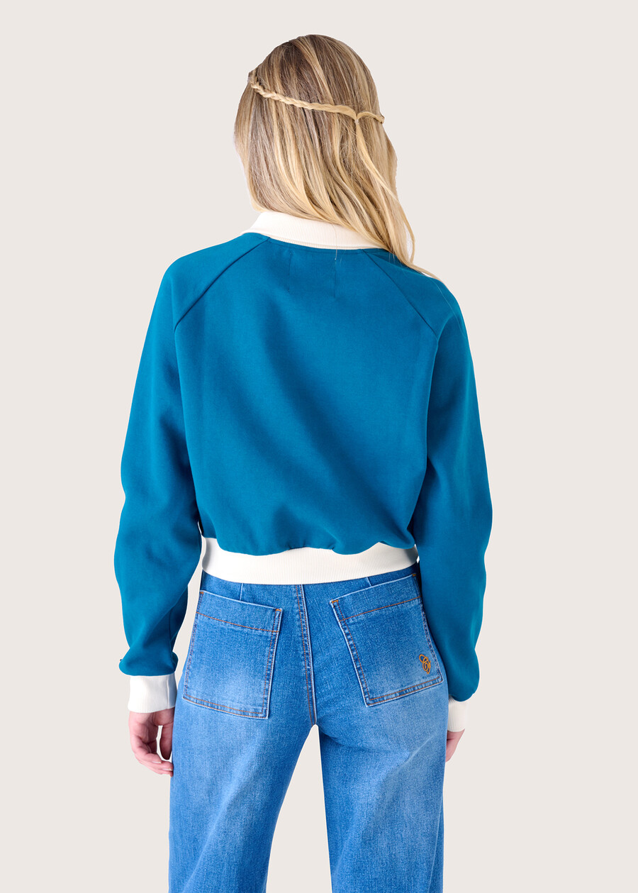 Felpa Fujiko in cotone BLUE COLONIAL Donna , immagine n. 3