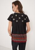 Bard Printed Blouse with Embroidery NERO BLACK Woman image number 3