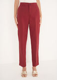 Pantaloni Principe in cotone ROSSO BORDEAUX Donna immagine n. 2