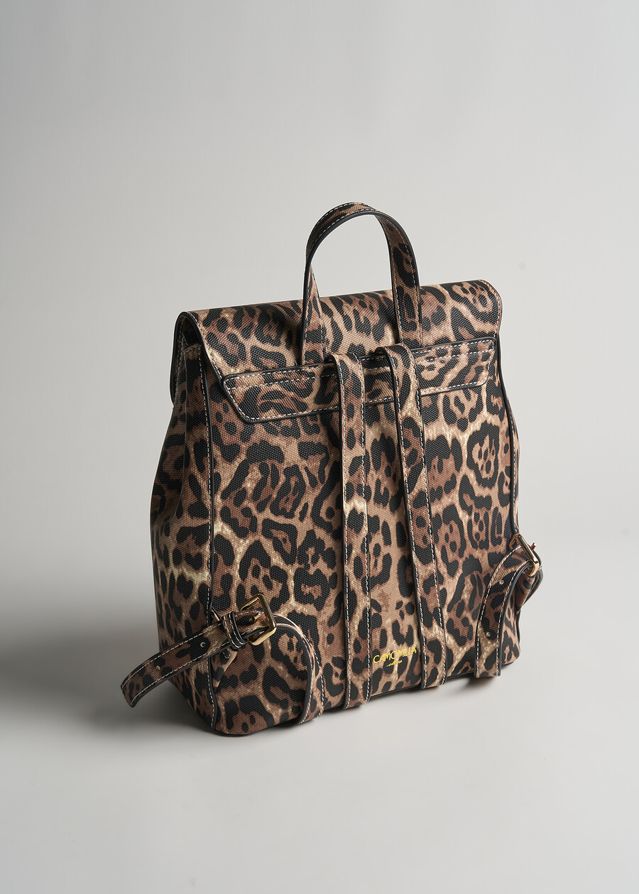 Zaino Balou ecopelle animalier NERO BLACK Donna , immagine n. 3