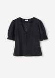 Camicia Candy In Pizzo Sangallo BIANCO BURRONERO BLACK Donna immagine n. 5