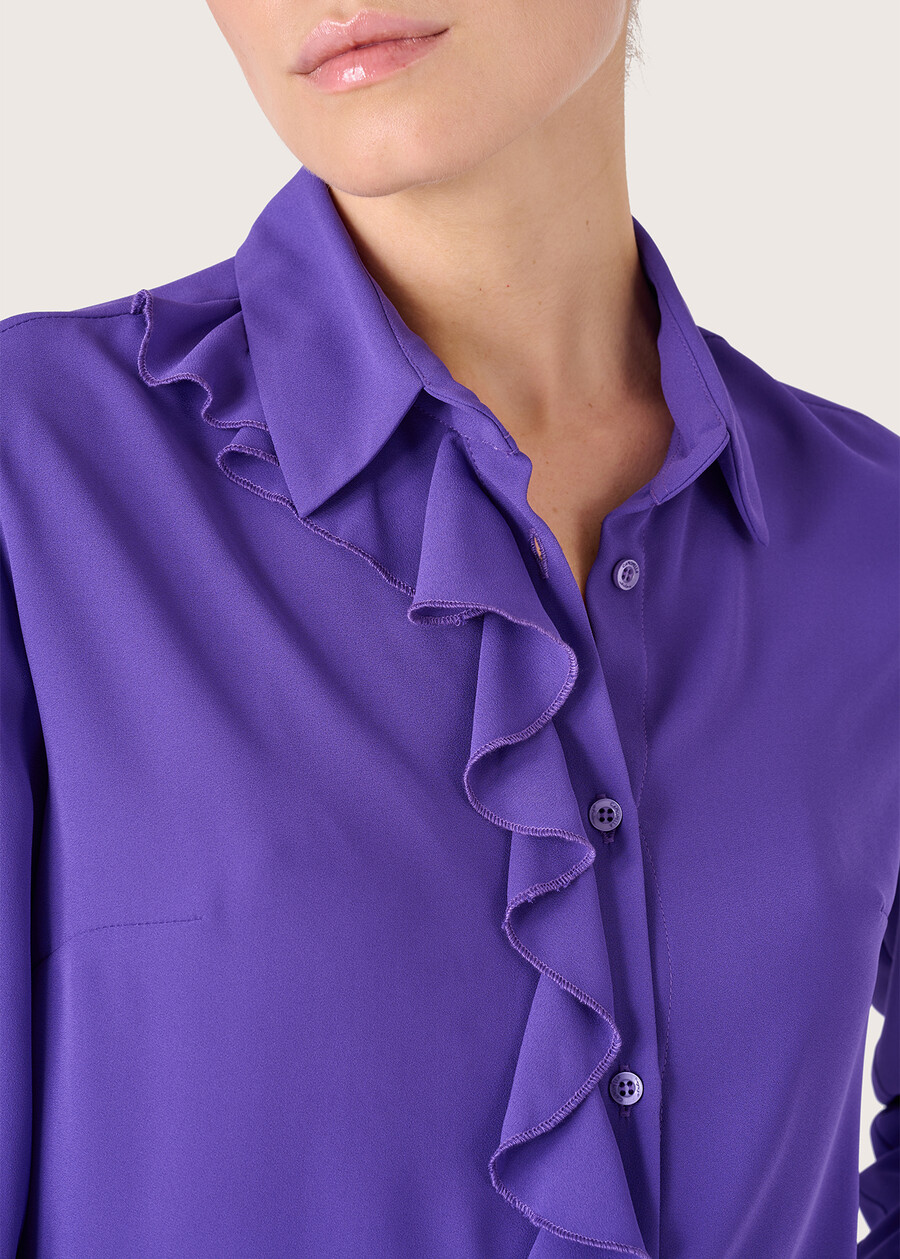 Cristina crepe fabric blouse VIOLA ORCHIDEA Woman , image number 2