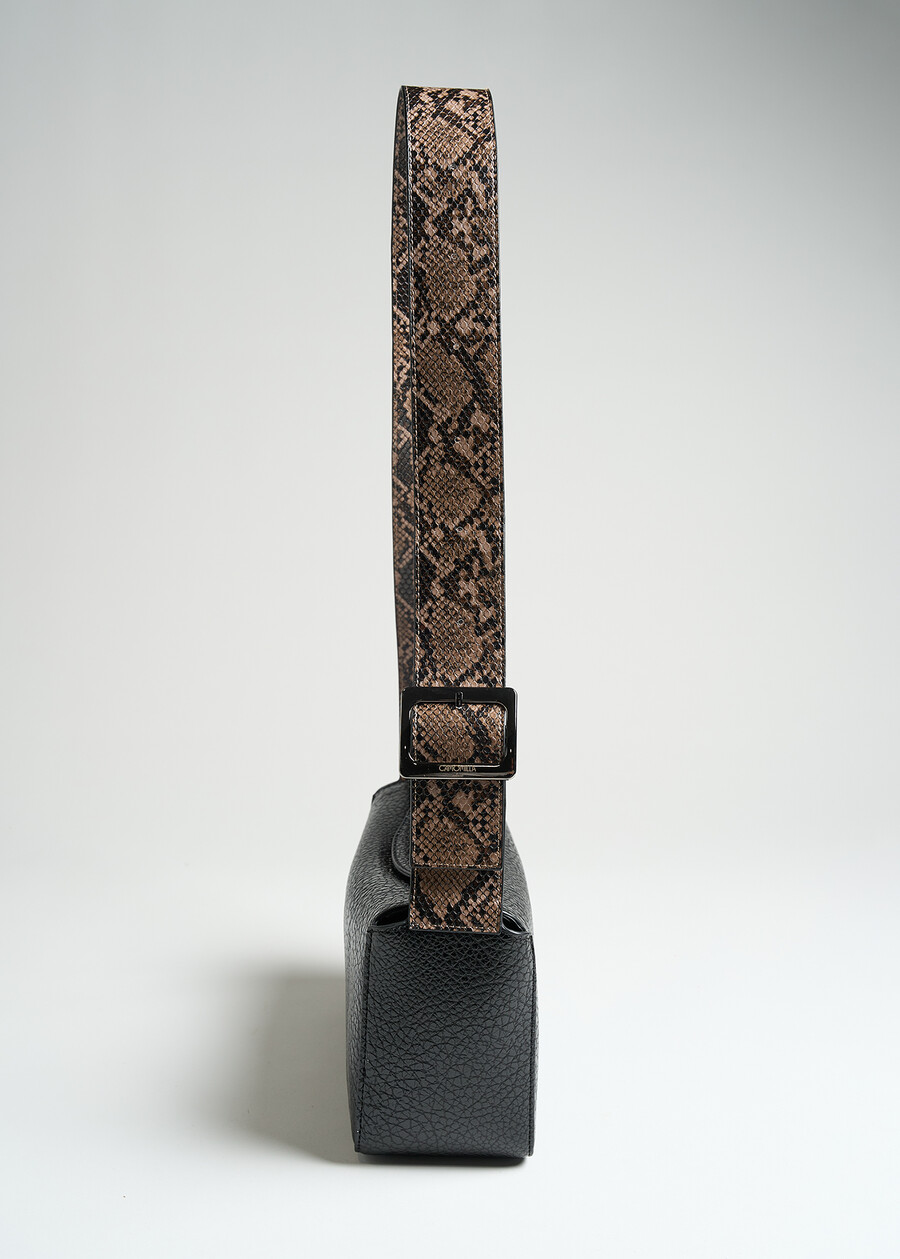 Banji python-detail crossbody bag NERO Woman , image number 3