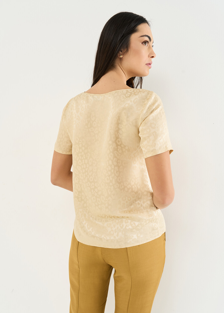 Birky jacquard blouse BEIGEBIANCO WHITE Woman , image number 3