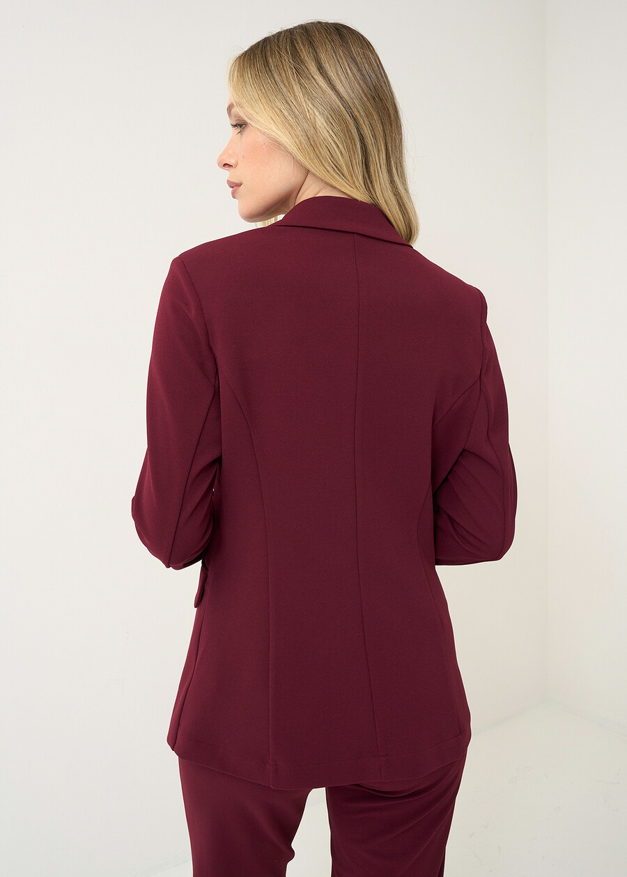 Blazer Giselle monopetto slim ROSSO BORDEAUXVERDE GARDENMARRONE Donna , immagine n. 3