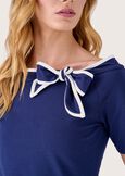 Sarada t-shirt with boat neck BLUE OLTREMARE  Woman image number 2