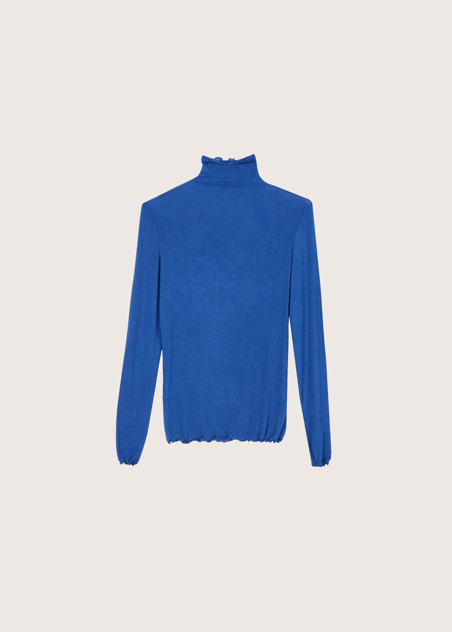 Maglia Stacey in viscosa NERO BLACKBEIGE LATTEBLU LAGUNAVIOLA IRISMARRONE TIERRAVERDE AVOCADO Donna , immagine n. 4