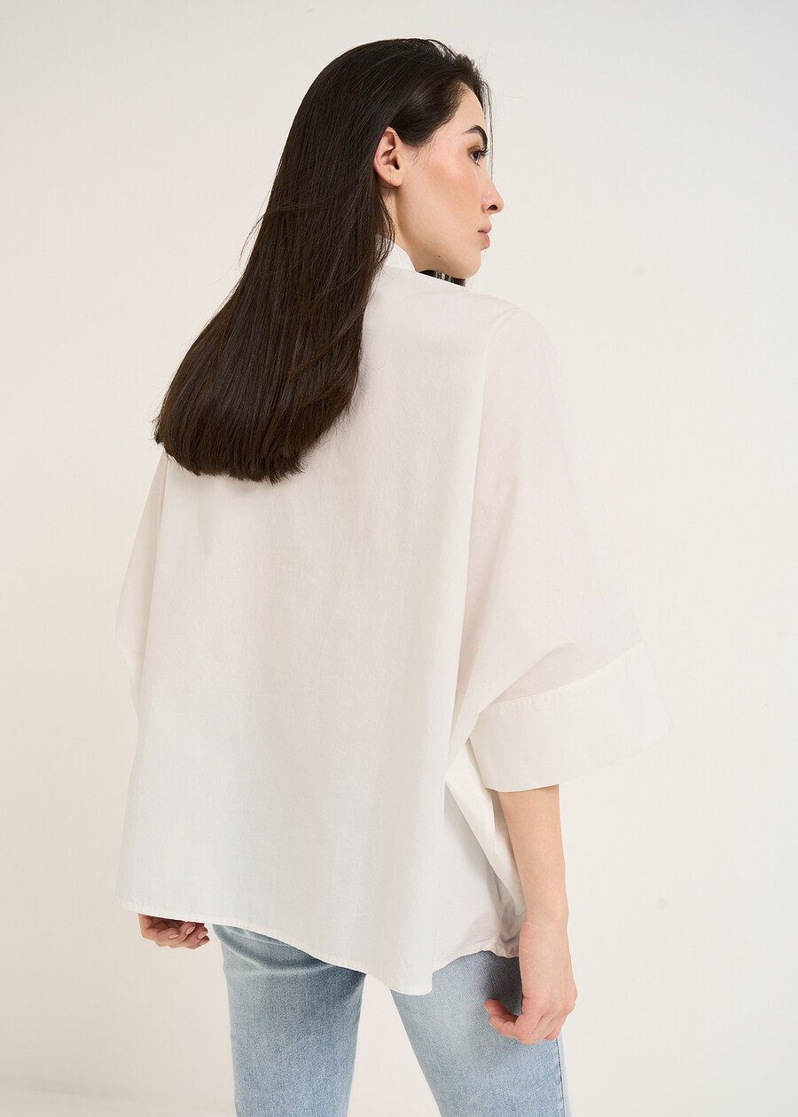 Chery flamingo embroidery shirt BIANCO WHITE Woman , image number 4