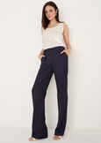 Pantaloni Giorgia-E in lino e viscosa BLUBIANCO WHITE Donna immagine n. 2