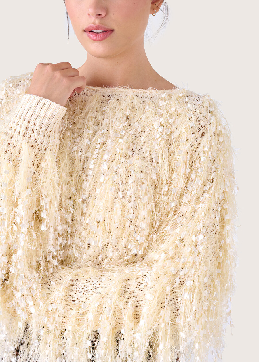 Maglia sfrangiata Samoa BEIGE LATTE Donna , immagine n. 2