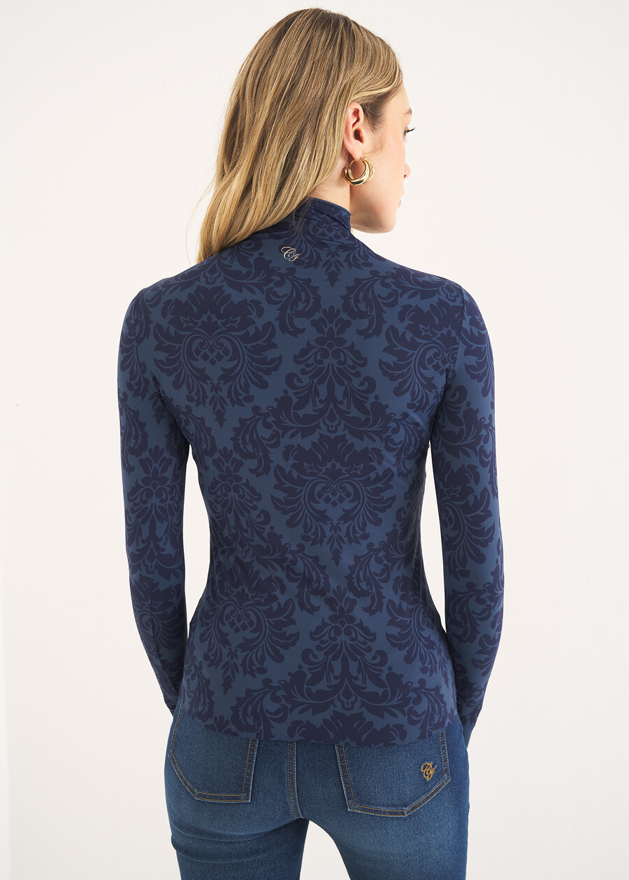 T-shirt Simona collo alto BLU MIDNIGHTROSA Donna , immagine n. 3