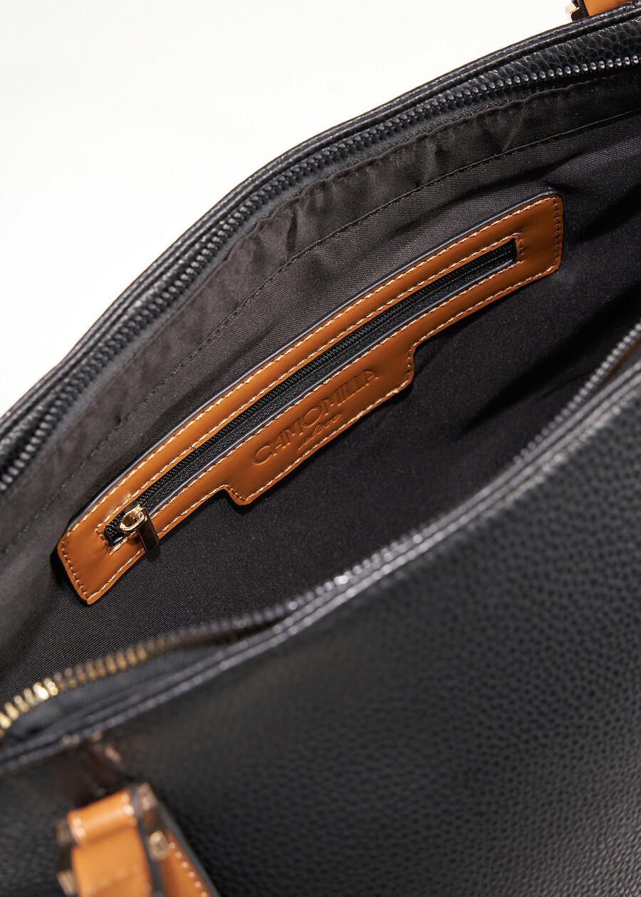 Shopping Bely-A in ecopelle cervo NERO BLACK Donna , immagine n. 3