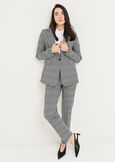 Giselle-Q micro check jacket NERO BLACK Woman image number 4