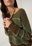 Milk shaded stripe knit MARRONE MOKA Woman image number 2