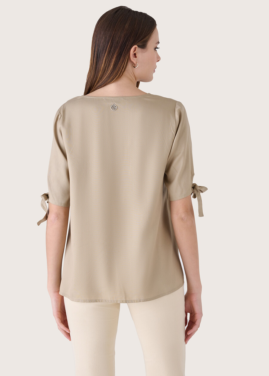 Safari 100% Lyocell blouse BEIGE SAFARI Woman , image number 3