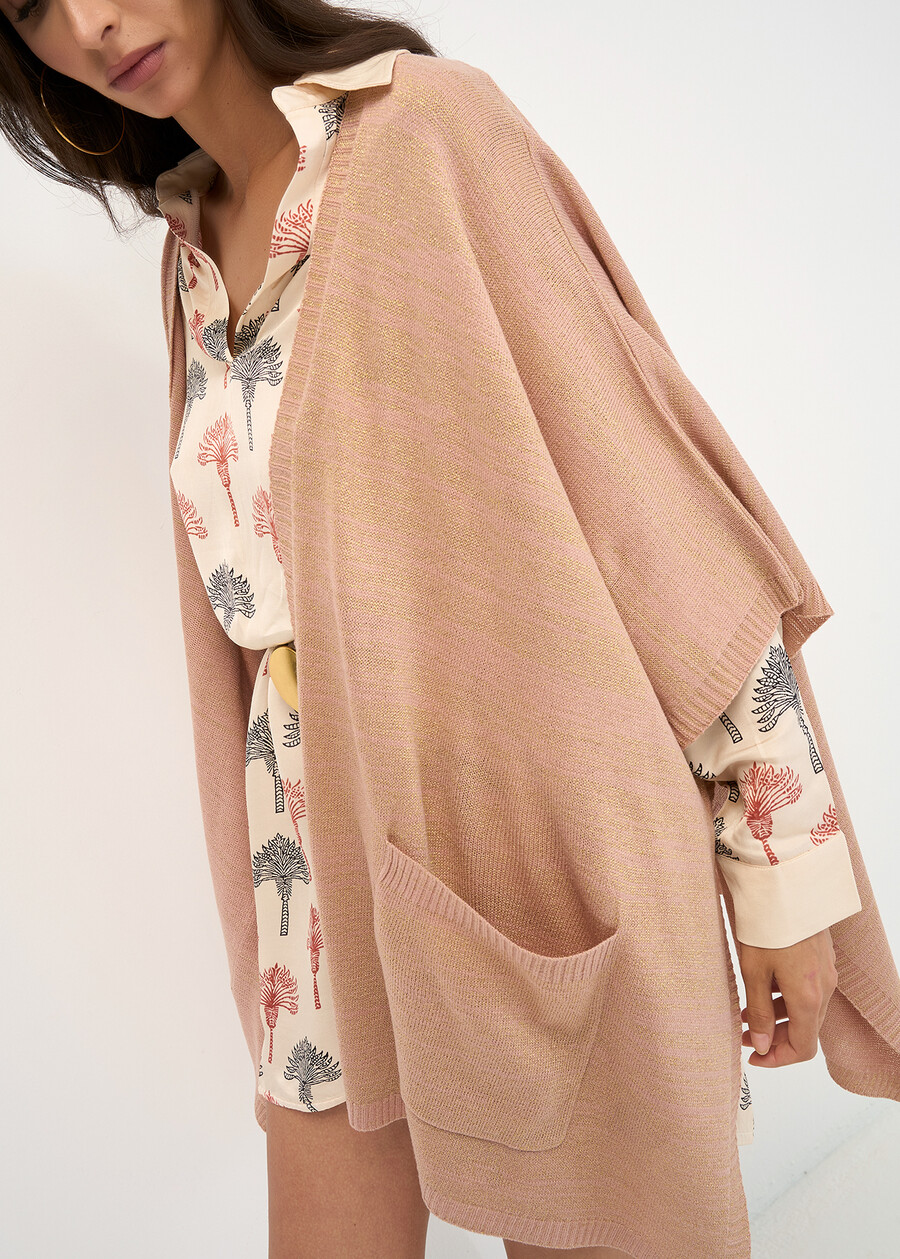 Mantella Maila in maglia e lurex ROSA Donna , immagine n. 3