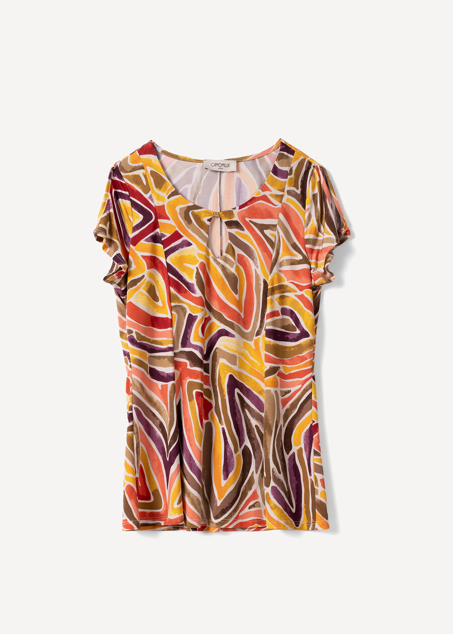 Sabry printed jersey T-shirt VERDE Woman , image number 4