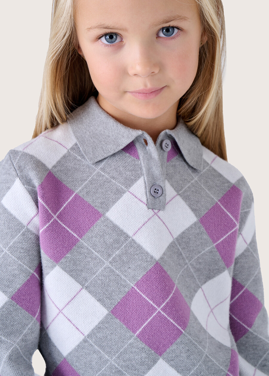 Maglia Magic da bambina modello polo GRIGIO LIGHT GREY Donna , immagine n. 2
