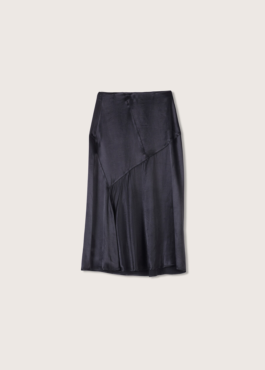 Gonna longuette Giada 100% viscosa NERO BLACK Donna , immagine n. 5