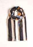 Sciarpa Suemi in viscosa BLU MIDNIGHTNERO BLACK Donna immagine n. 2