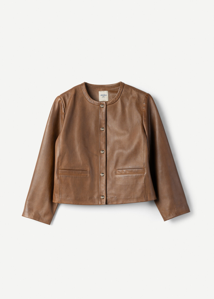 Giubbino Gaia 100% vera pelle MARRONE Donna , immagine n. 6