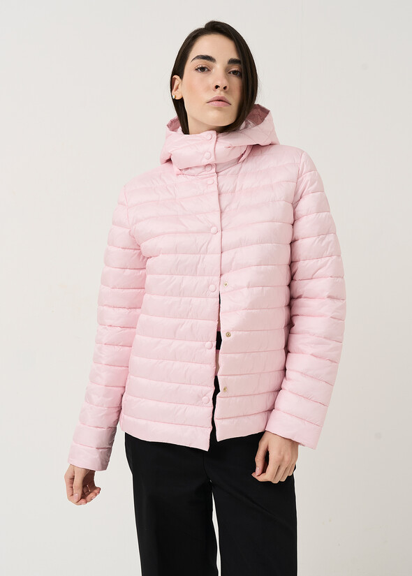 Piumino leggero 100g Patrik con cappuccio rimovibi ROSA Donna