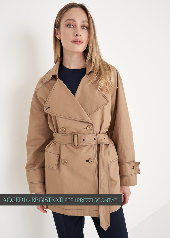 Ted cotton trench coat BEIGE Woman null