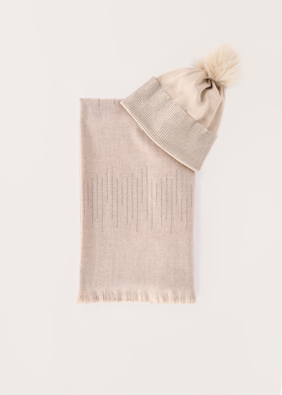 Sciarpa Shana con strass BEIGE DOESKINNERO Donna , immagine n. 2