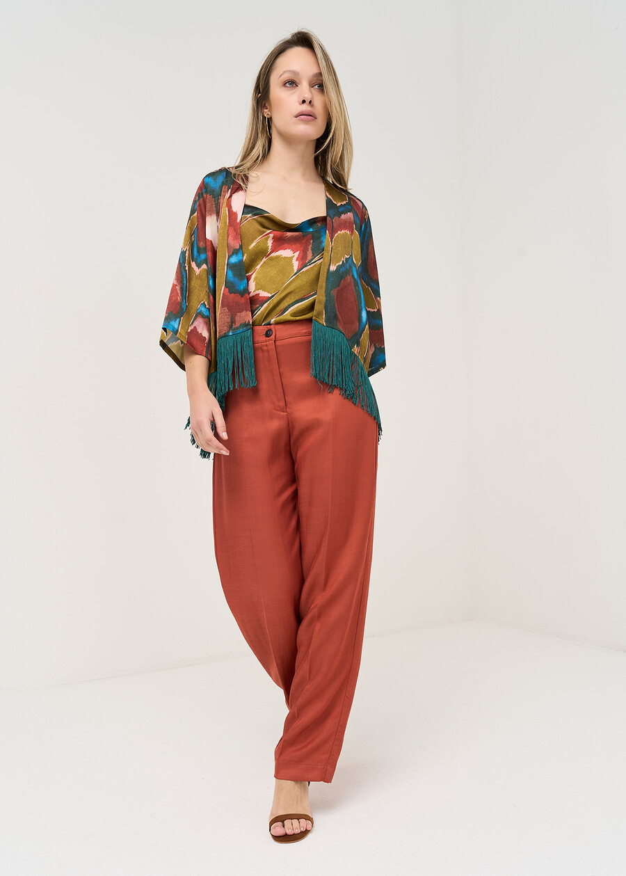 Conrad Africa print shrug VERDE Woman , image number 4