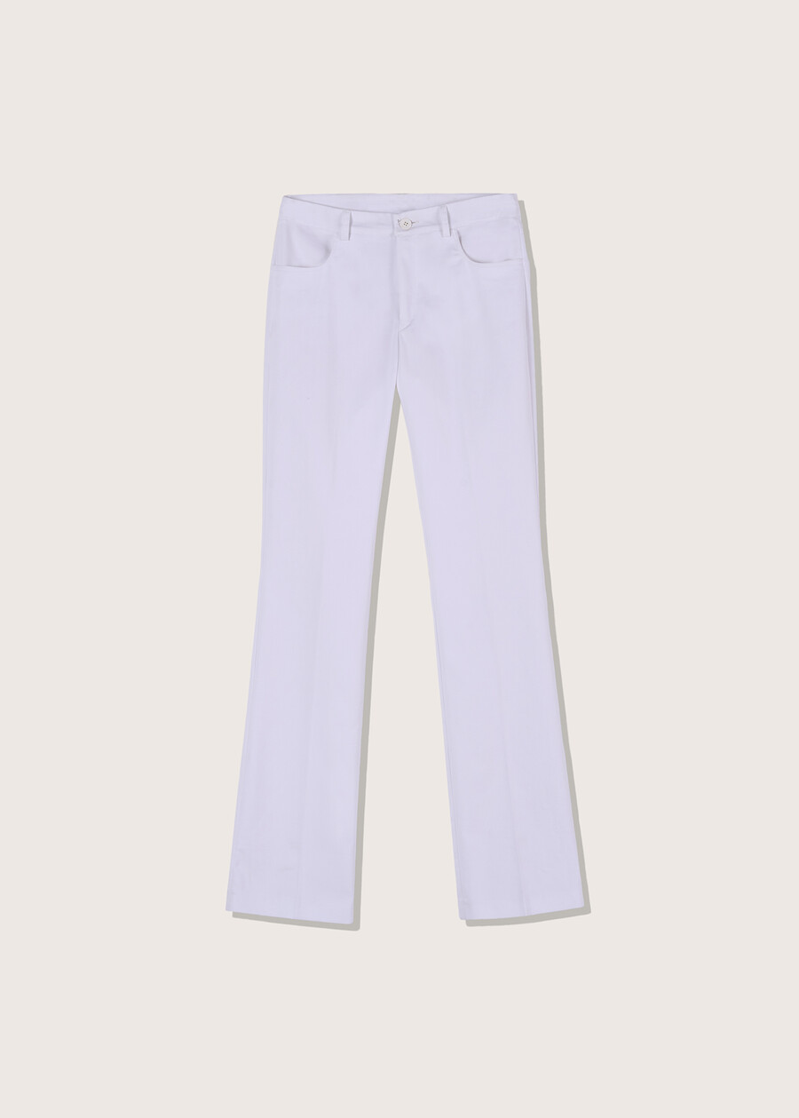 Cindy cotton trousers BIANCO Woman , image number 5