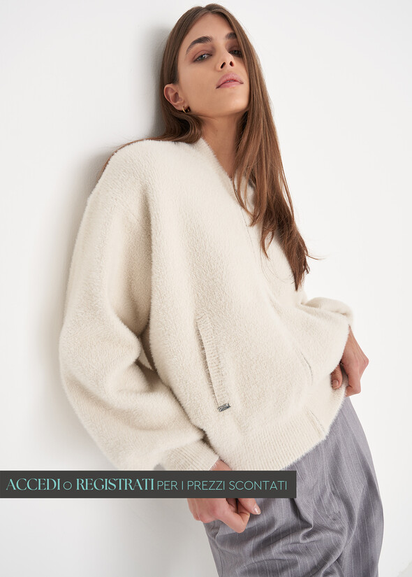 Carla knitted cardigan BEIGE AVENA Woman null