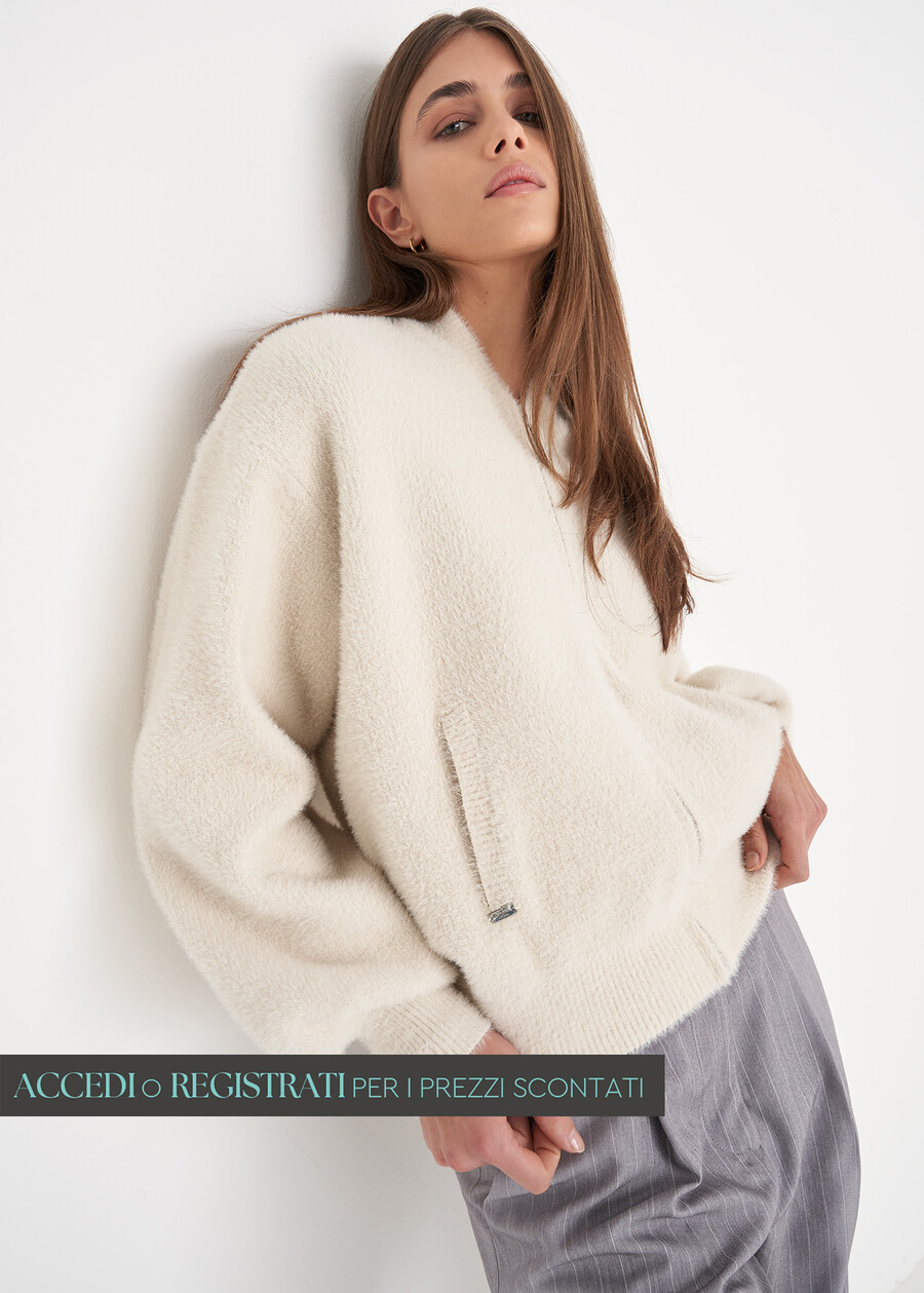 Cardigan Carla in filo BEIGE AVENABLU AVION Donna , immagine n. 1