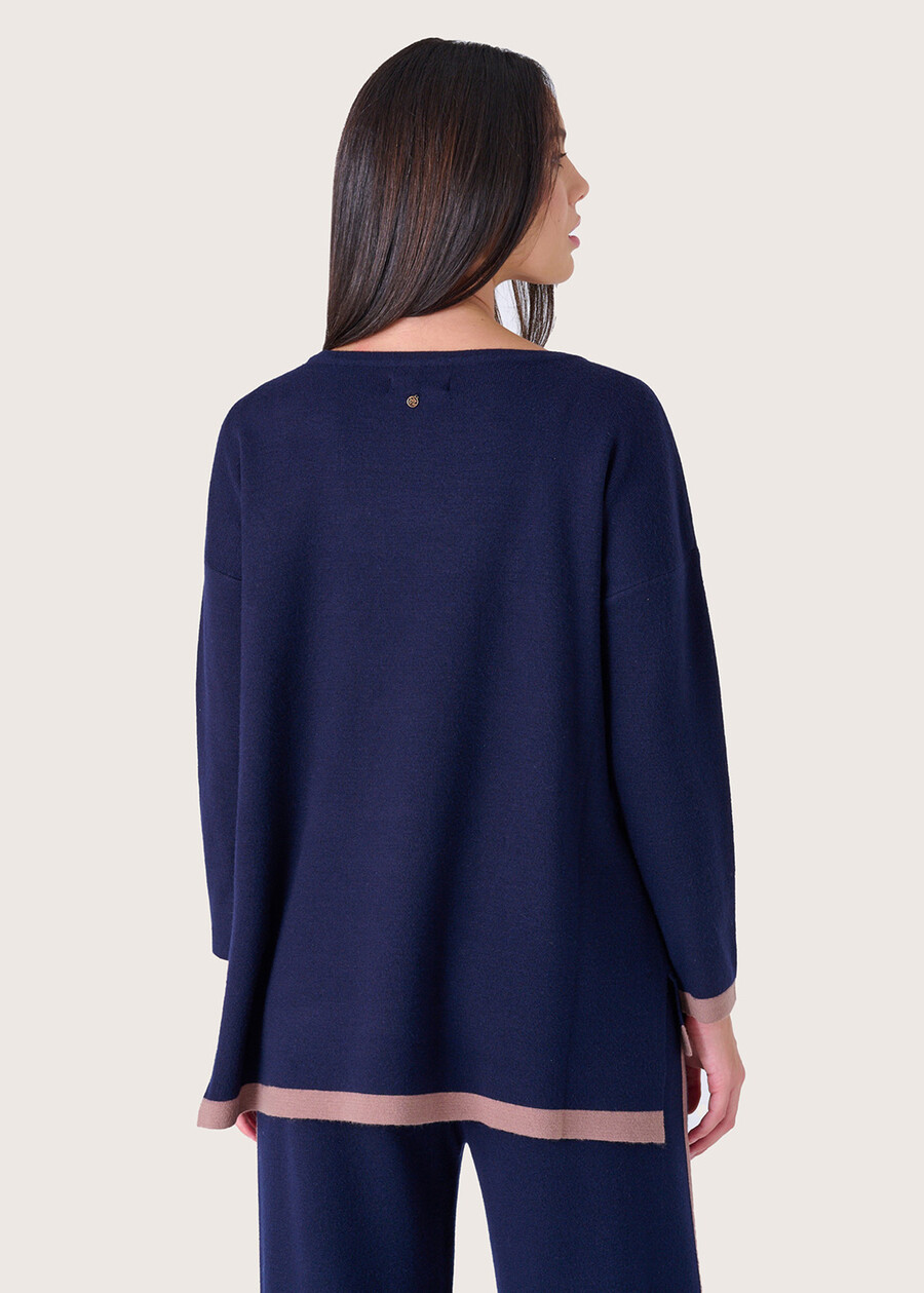 Maglia Matilde con scollo a barca MARRONE CARAMELLO Donna , immagine n. 3