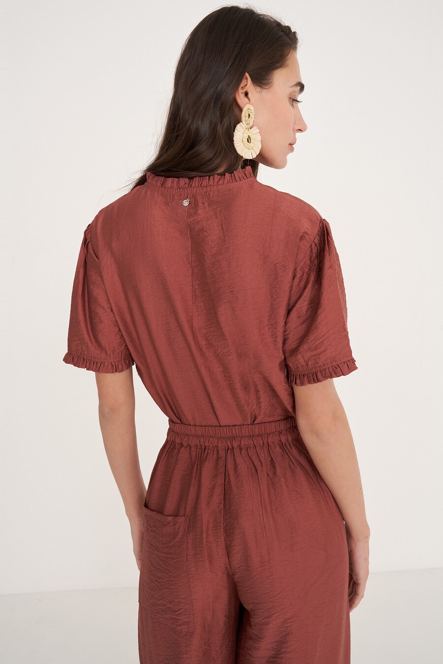 Blusa Babus in viscosa
 MARRONEBLU OTTANIO Donna , immagine n. 3