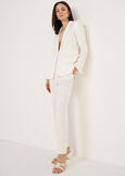 Alice-E linen e viscose trousers BLUMARRONE JAVABIANCO WHITEBLUE TURCHESE Woman image number 2