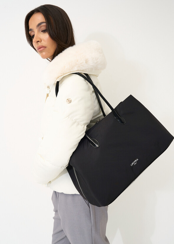 Maxi bauletto Beagle in nylon NERO Donna null