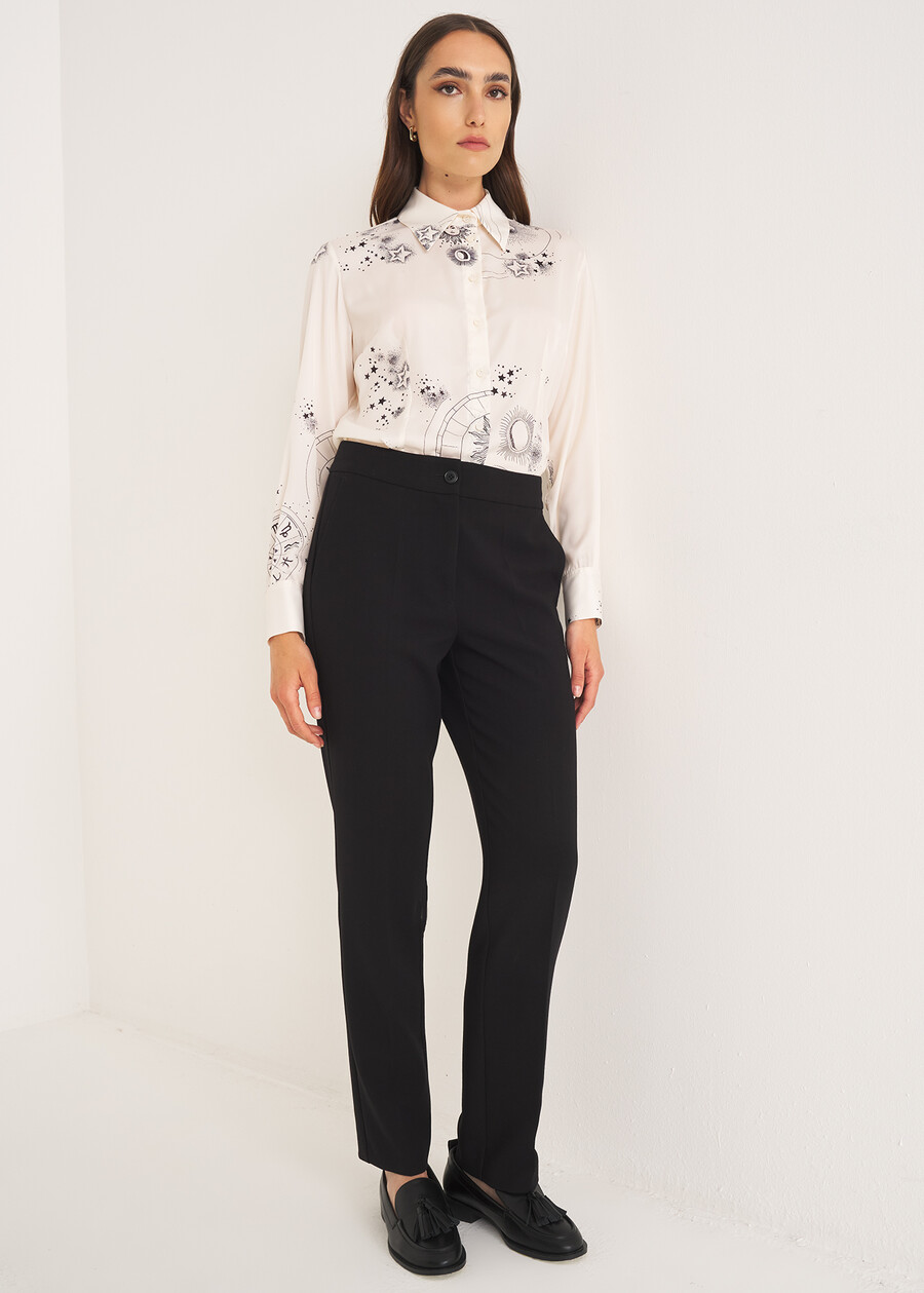 Alessia zodiac-print shirt BEIGE LATTE Woman , image number 4