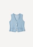 Gilet Genge in cotone e lino

 DENIM MEDIUM DENIM Donna immagine n. 5