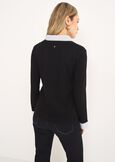 Myka knit with polka collar NERO BLACKBEIGE ECRU Woman image number 3