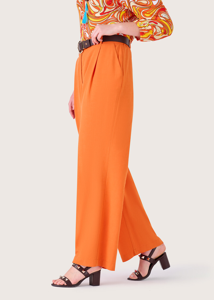 Pantalone Pablo in lino ARANCIO SUNRISE Donna , immagine n. 3