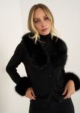 Cardigan Colett con ecopelliccia NERO BLACKGOLD Donna immagine n. 1