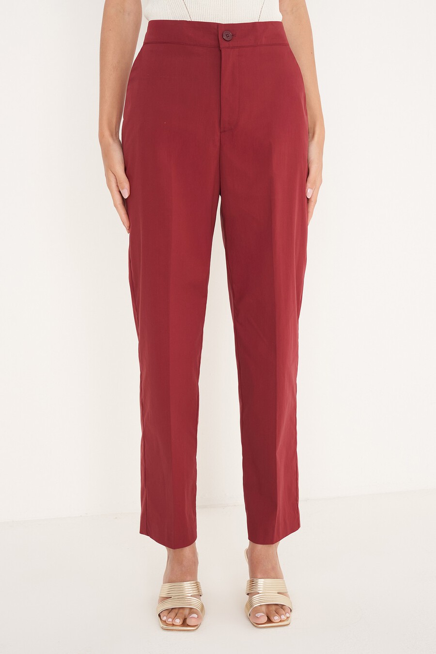 Pantaloni Principe in cotone
 ROSSO BORDEAUX Donna , immagine n. 2