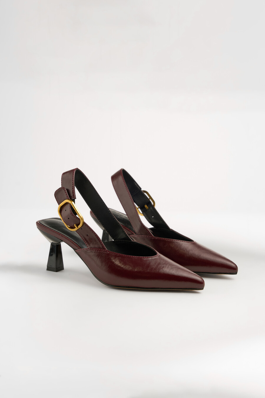 Slingback Smeralda con maxi fibbia ROSSO BORDEAUX Donna , immagine n. 2