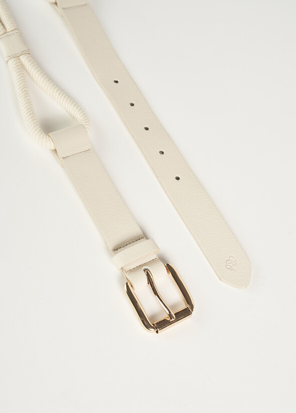 Cintura Cornelia in ecopelle e corda BEIGE LATTE Donna null