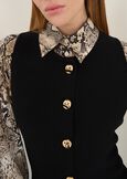 Gilet Gaia in punto Firenze con bottoni NERO Donna immagine n. 2